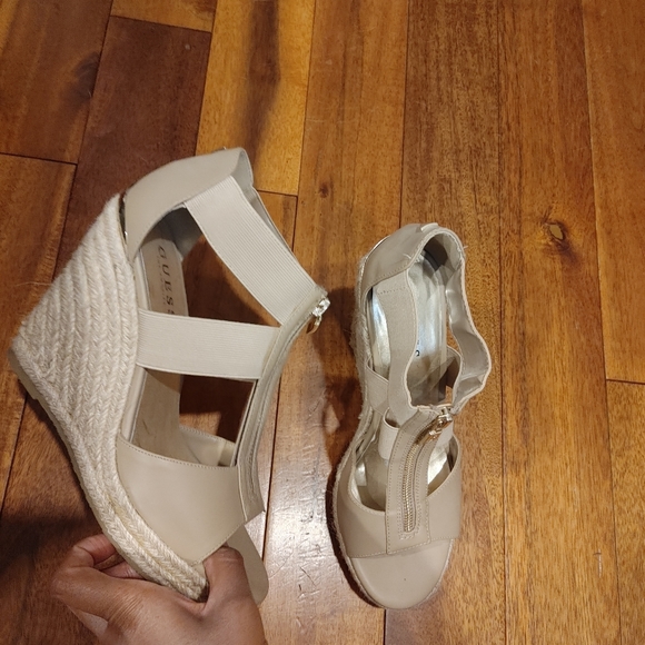 Guess Lora Zip-Front Espadrille Wedges - Picture 1 of 4